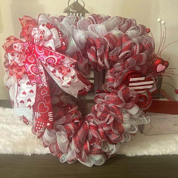 Handmade Other - Valentines Day Handmade Deco Mesh Wreath